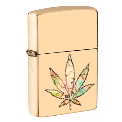美版 Zippo Lighter 大麻葉 Pot Leaf Fusion Design 49240