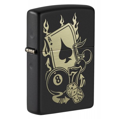 美版 Zippo Lighter 運 Gambling Design 49257