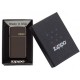 美版 Zippo Lighter Slim® Brown with Zippo logo 49266ZL