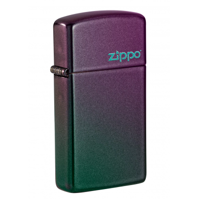 美版 Zippo Lighter Slim® Iridescent with Zippo logo 49267ZL