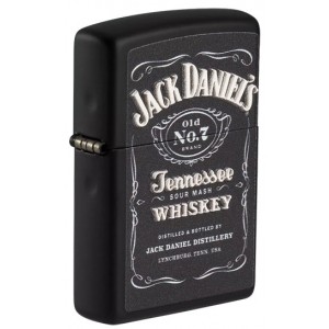 美版 Zippo Lighter 傑克丹尼聯名款-浮雕黑防風打火機 Jack Daniel's 49281 