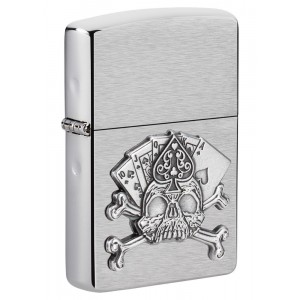 美版 Zippo Lighter 骷髏卡牌 Card Skull Emblem Design 49293