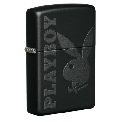 美版 Zippo Lighter 花花公子-黑色格調防風打火機 Playboy 49342