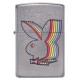 美版 Zippo Lighter 花花公子-經典彩虹兔防風打火機 Playboy 49343