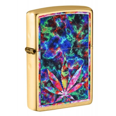 美版 Zippo Lighter 樹葉幻彩設計防風打火機 Leaf Design 49398