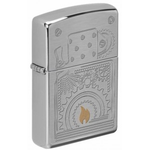 美版 Zippo Lighter Brushed Chrome 49419 美版 Zippo Lighter Brushed Chrome 49419