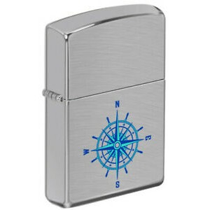 美版 Zippo Lighter 指南針 Brushed Chrome 49424 美版 Zippo Lighter 指南針 Brushed Chrome 49424