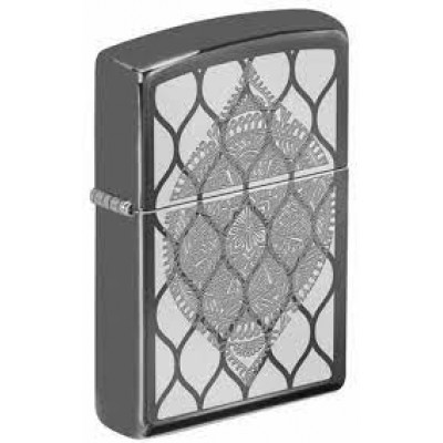 美版 Zippo Lighter Black Ice® 黑冰 Mandala Design 49430
