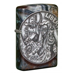 美版 Zippo Lighter Pirate Coin Design 49434