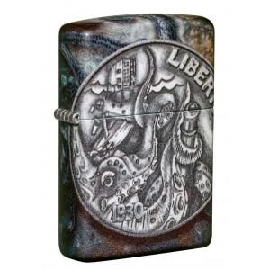 美版 Zippo Lighter Pirate Coin Design 49434 美版 Zippo Lighter Pirate Coin Design 49434