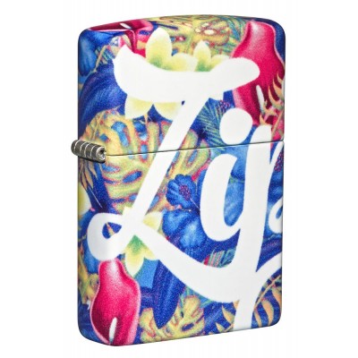 美版 Zippo Lighter 環繞鮮豔花卉防風打火機 Zippo Design 49436