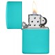 美版 Zippo Lighter 淺綠松石色(素面)防風打火機 Classic Flat Turquoise 49454