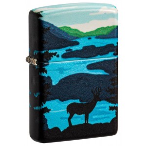 美版 Zippo Lighter Deer Landscape Design 49483