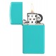 美版 Zippo Lighter Slim Flat Turquoise 49529