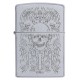 美版 Zippo Lighter Satin Chrome Auto Engrave 49571