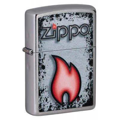 美版 Zippo Lighter Zippo Flame Design 49576