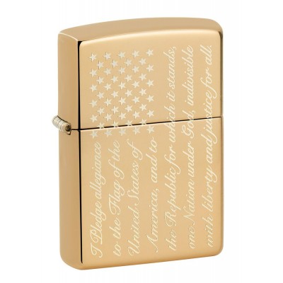 美版 Zippo Lighter Pledge of Allegiance Design 49585