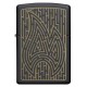 美版 Zippo Lighter Black Matte Laser Engrave 49597