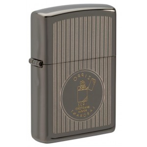 美版 Zippo Lighter Black Ice®  黑冰 Laser Two Tone 49629