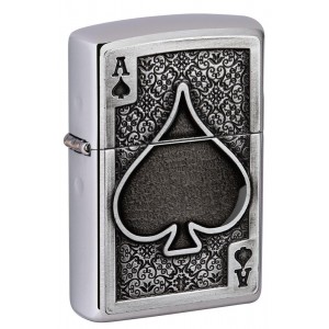美版 Zippo Lighter Ace Of Spades Emblem 49637