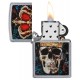 美版 Zippo Lighter Skull King Design 49666