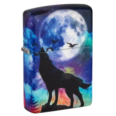 美版 Zippo Lighter Wolf Design 49683