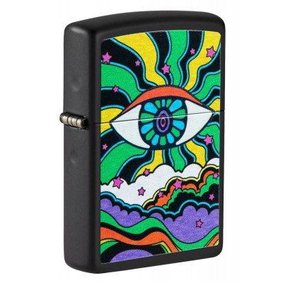 美版 Zippo Lighter Black Light Eye Design 49699