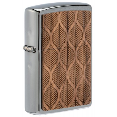 美版 Zippo Lighter WOODCHUCK USA Walnut Leaves 49708