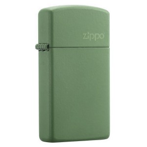 美版 Zippo Lighter Slim® 窄版 綠啞漆 Green Matte with Zippo logo 1627ZL