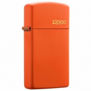 美版 Zippo Lighter Slim® 窄版 橙啞漆 Orange Matte with Zippo logo 1631ZL