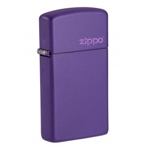 美版 Zippo Lighter Slim® 窄版 紫啞漆 Purple Matte with Zippo Logo 1637ZL