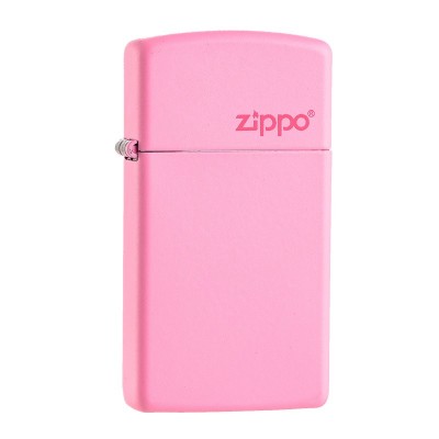 美版 Zippo Lighter Slim® 窄版 粉紅啞漆 Pink Matte with Zippo logo 1638ZL