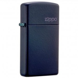美版 Zippo Lighter Slim® 窄版 海藍啞漆 Navy Matte with Zippo logo 1639ZL