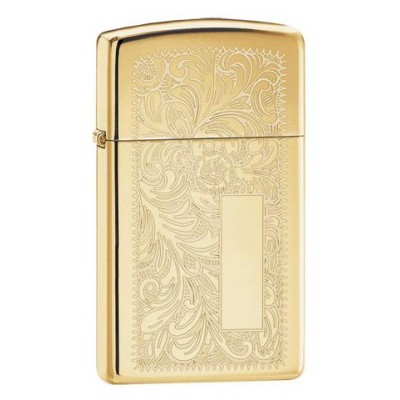美版 Zippo Lighter Slim® 窄版 銅威尼斯人 Brass Venetian 1652B