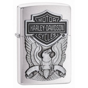 美版 Zippo Lighter 經典哈雷鷹章(銀) Harley-Davidson 200HD.H284
