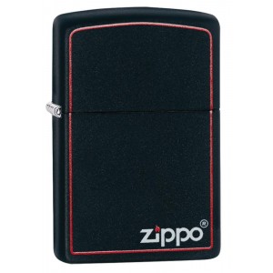 美版 Zippo Lighter 紅框黑啞 Classic Black and Red Zippo 218ZB