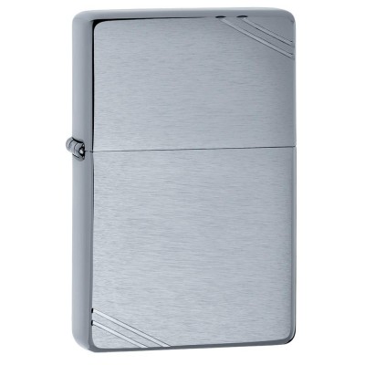美版 Zippo Lighter 古典切角 Brushed Chrome Vintage with Slashes 230