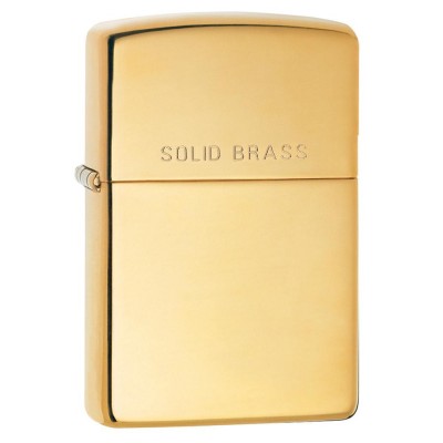 美版 Zippo Lighter 黃銅鏡面 High Polish Solid Brass 254
