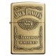 美版 Zippo Lighter 傑克丹尼聯名款-經典徽章(金) Jack Daniel's 254BJD.428