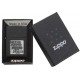 美版 Zippo Lighter 黑裂漆徽章(銀) Black Crackle Silver Zippo Logo 363